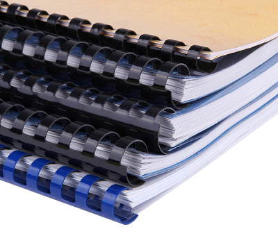 books with Cerlox binding