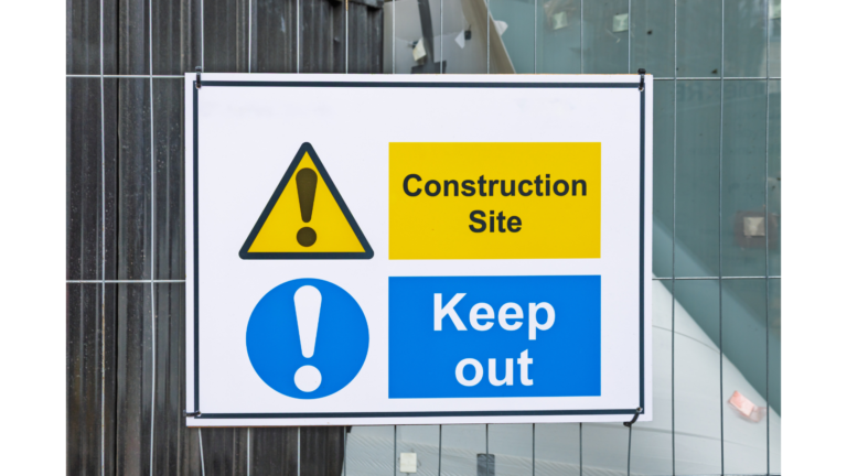 Construction site signs