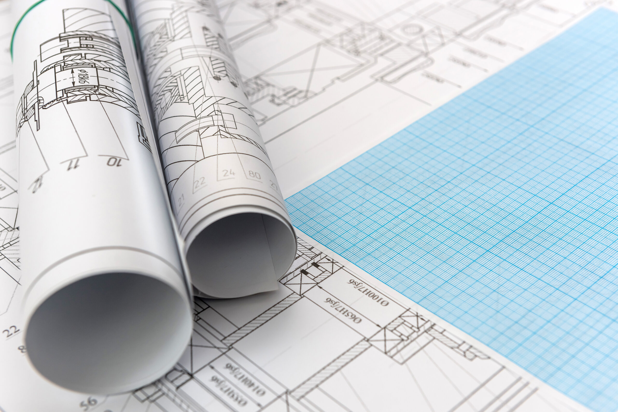 architectural blue print drawings