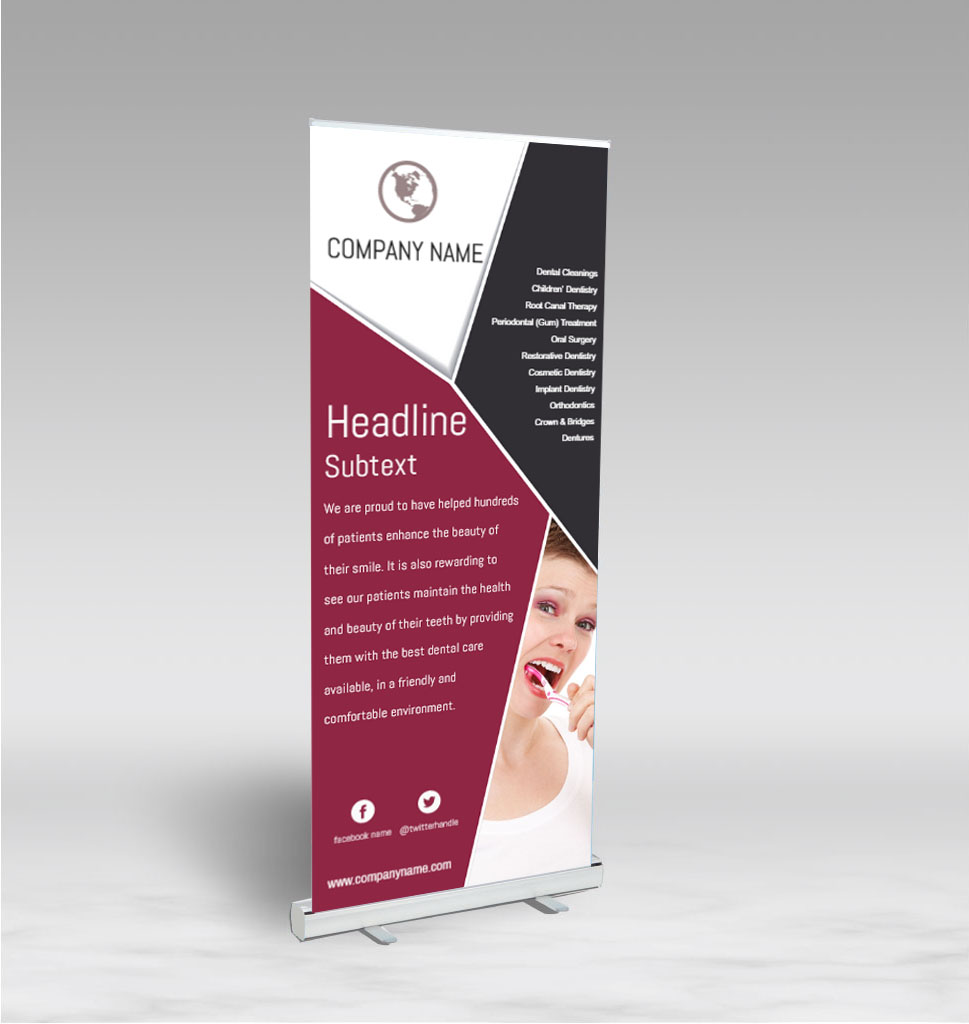 standard roll up banner
