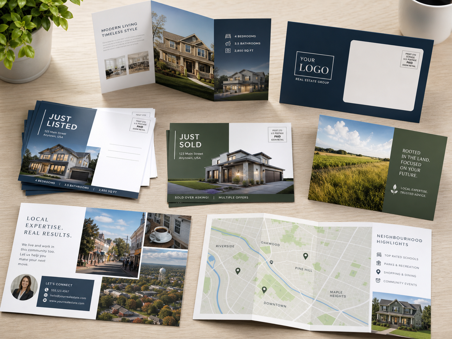 Brochures and postcards