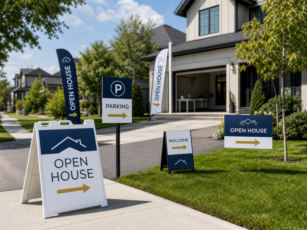 Open house signs