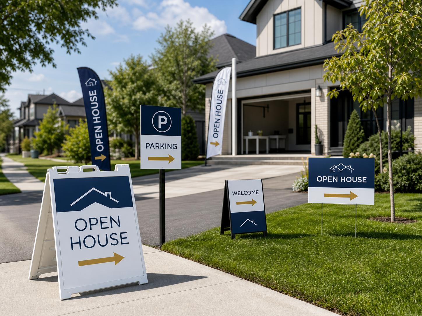 Open house signs