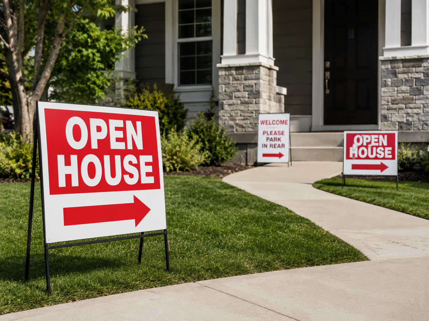 Open house signs