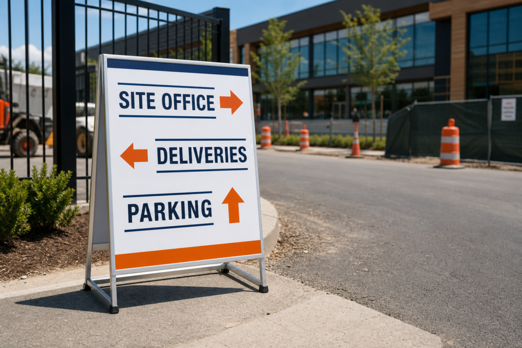 site directions signs
