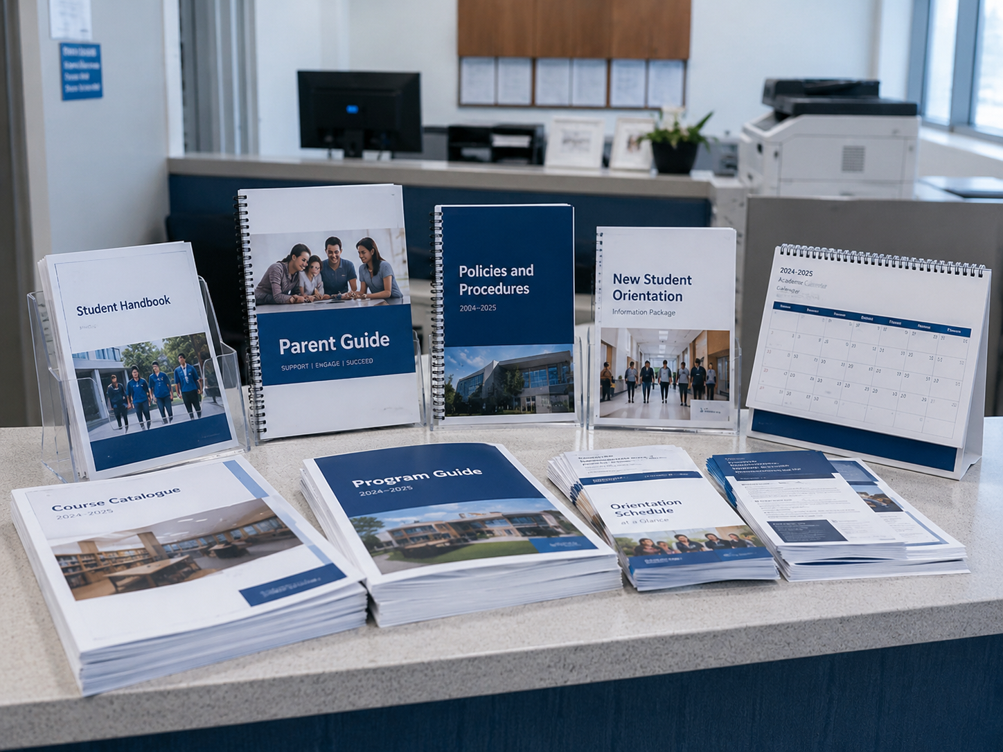 handbook orientation packages printing with different binding